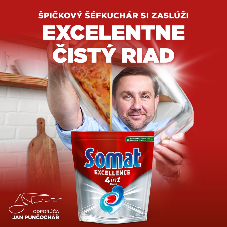 image 1 of Somat Excellence 4in1 Dishwasher Capsules 50 pcs 950 g