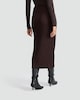 image 3 of F&F Textured Drawstring Bubble Midi Skirt in Chocolate