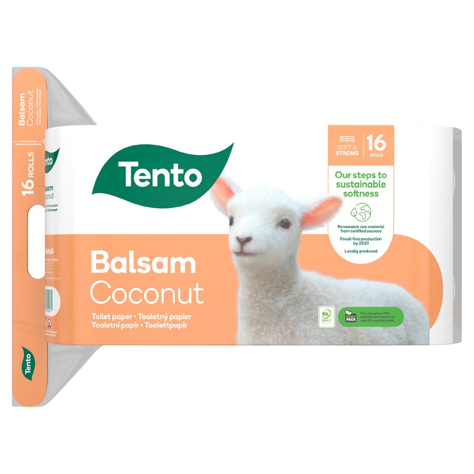 image 1 of Tento Balsam Coconut Toilet Paper 3 Ply 16 Rolls