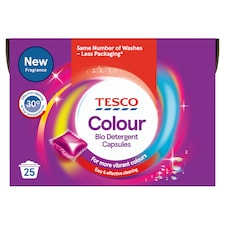 Tesco Colour Biological Detergent Capsules 25W 425Ml