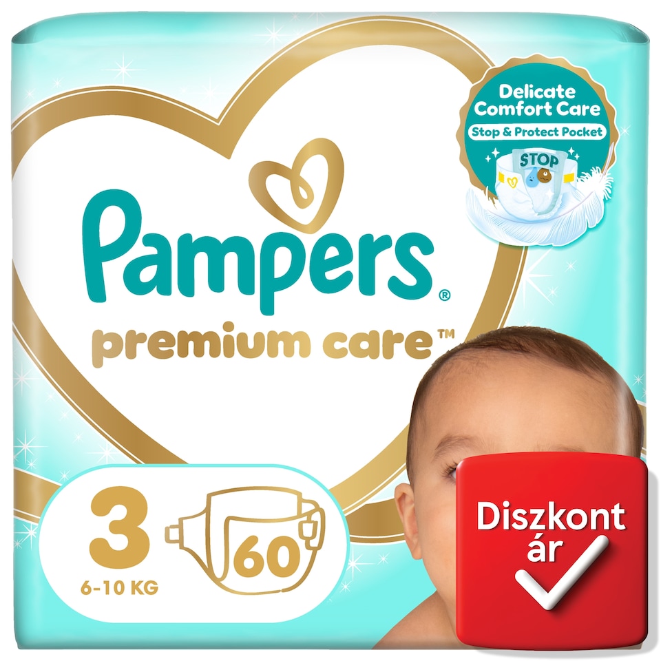 Pampers Premium Care Pelenka, Méret: 3, 60 db, 6kg-10kg  1. kép
