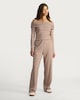 image 2 of OH ME OH MY Ribbed Wide Leg Co-ord Trousers in Neutral