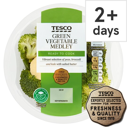Tesco Green Vegetable Medley 250G Tesco Groceries