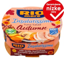 Rio Mare Insalatissime Hotový pokrm zo zeleniny, tuniaka, pohánky a šošovice 160 g