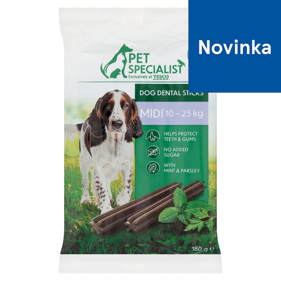 Pet Specialist Midi Dog Dental Sticks with Mint and Parsley 7 pcs 180 g