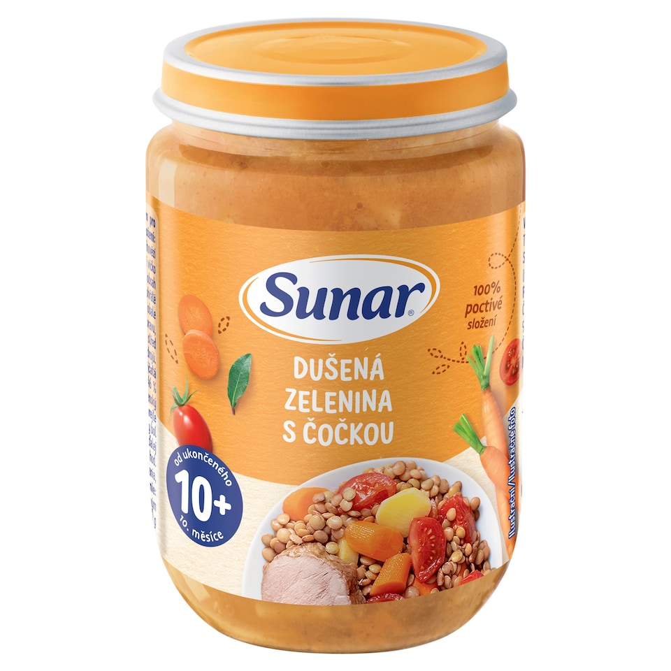Obrázek 1 pro produkt Sunar příkrm dušená zelenina s čočkou 10m+, 190g