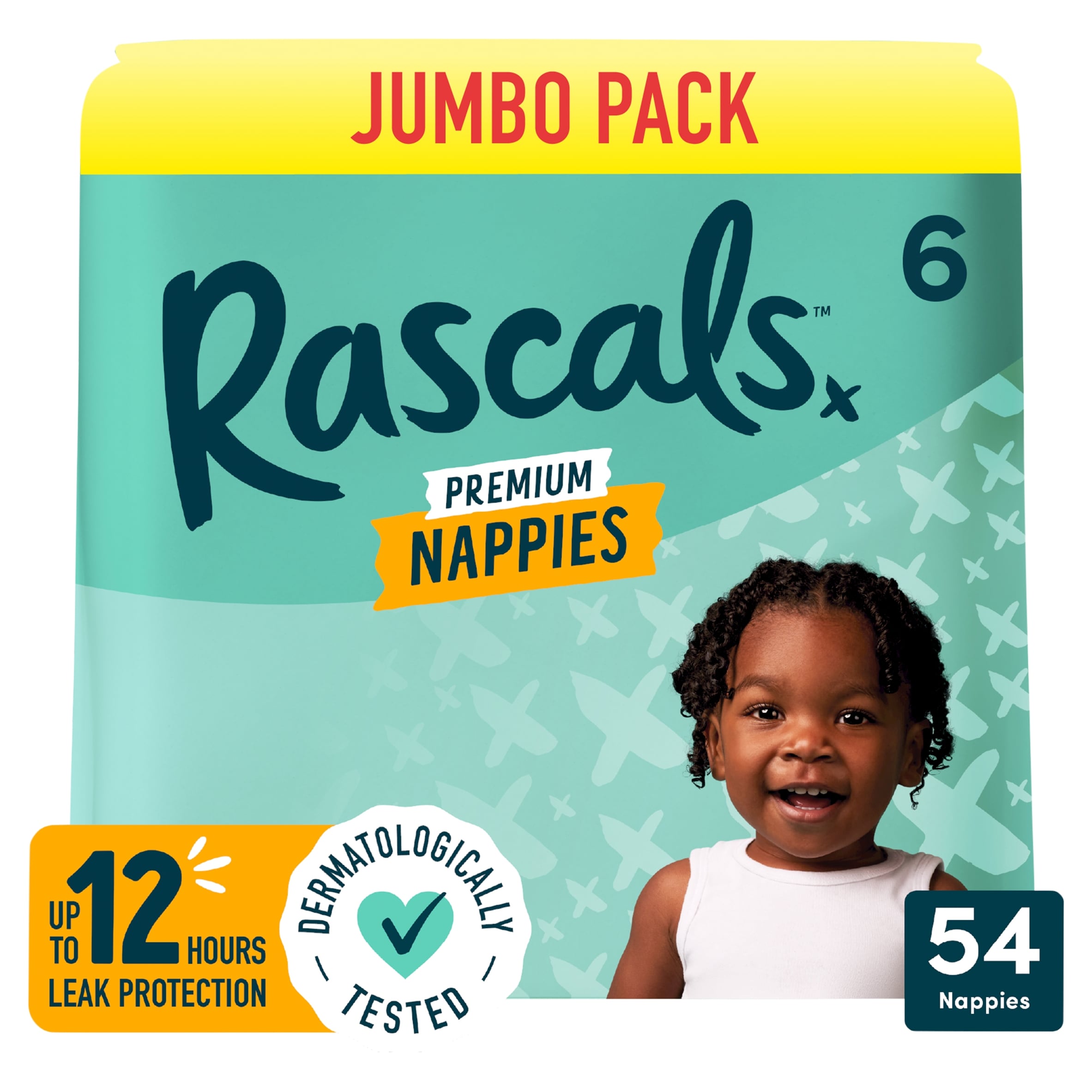 Rascal Plus Friends Premium Nappies Size 6 54 Pack