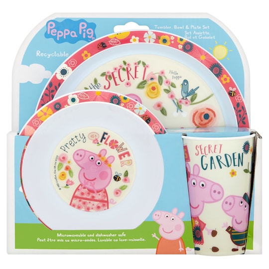 Peppa Pig Secret Garden 3 Piece Set Tesco Groceries