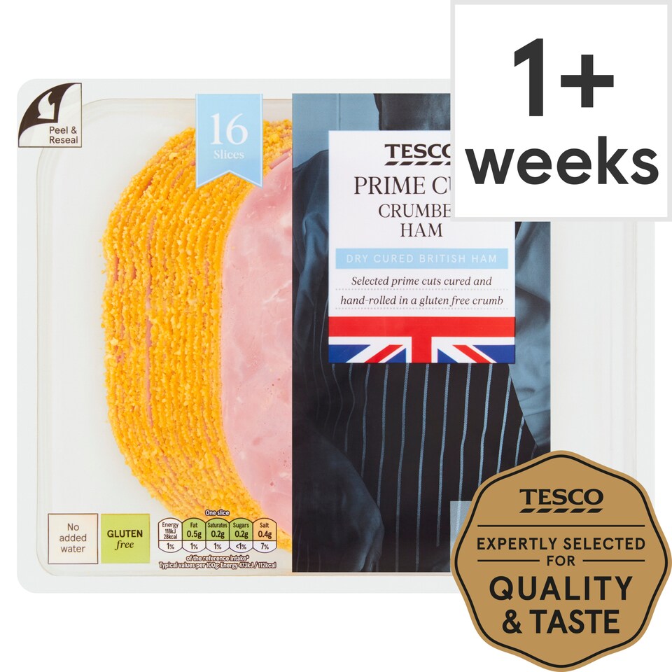 Tesco British Crumbed Ham Slices 400g