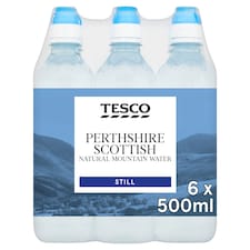 Tesco Perthshire Still Water 6X500ml Sport
