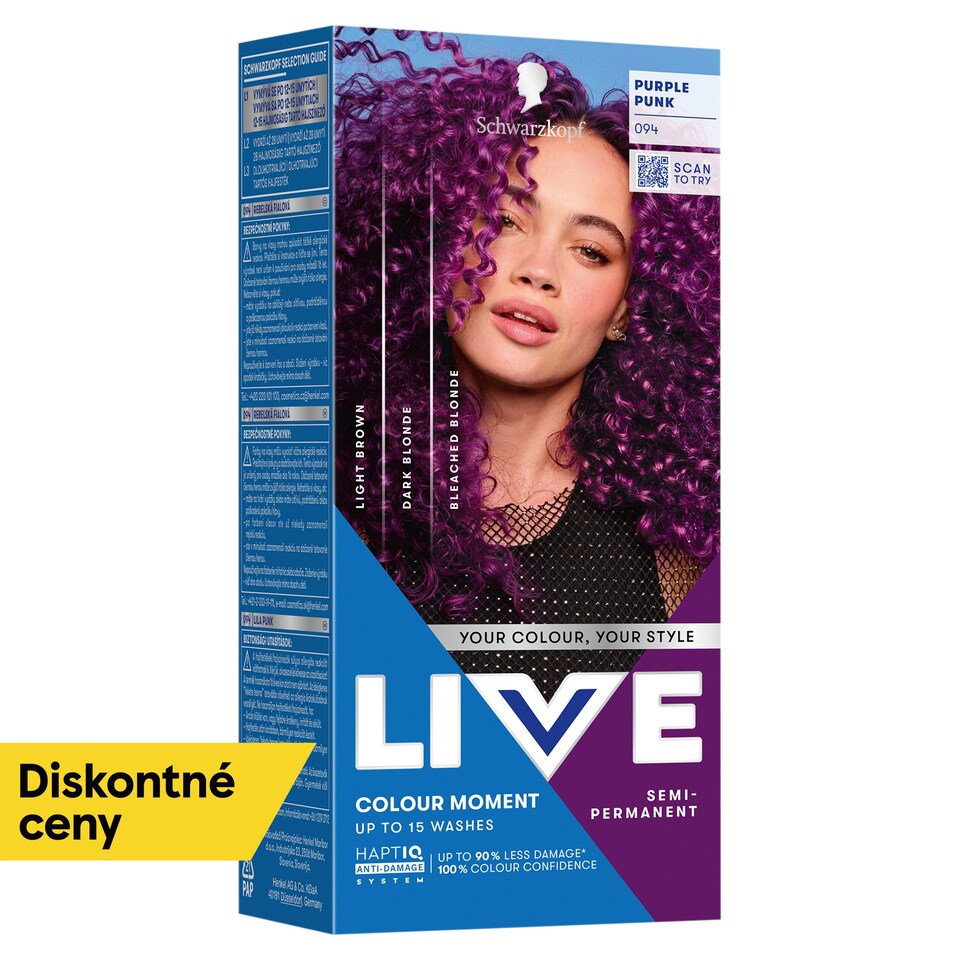 Schwarzkopf Live Colour Moment farba na vlasy 094 rebelská fialová