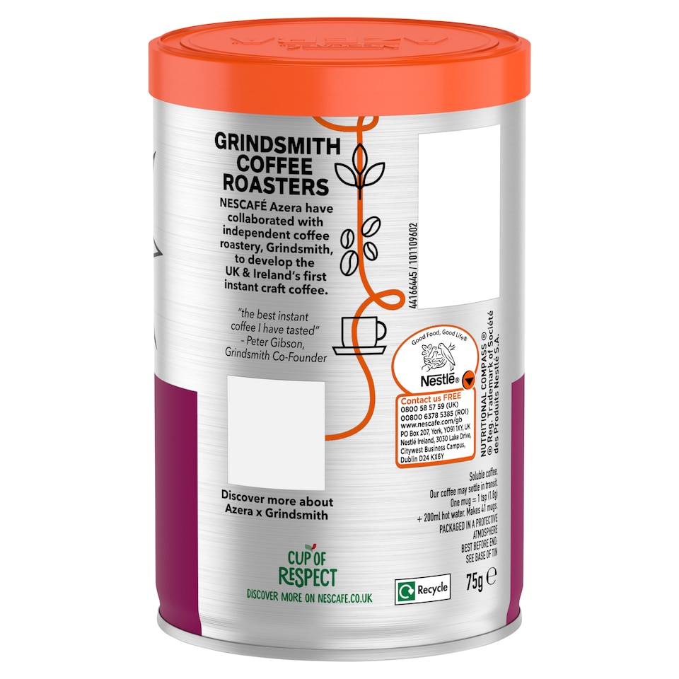 image 1 of Nescafe Azera Grindsmith Craft Instant Coffee 75G