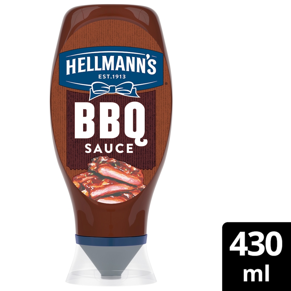 image 1 of Hellmans Squeezy Smokey Bbq Sauce 430Ml
