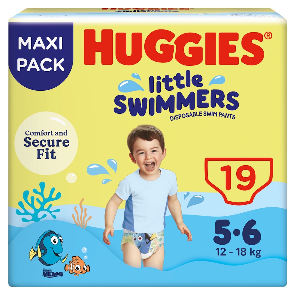 image 1 of Huggies Little Swimmers Size 5-6 Disposable Nappies x19