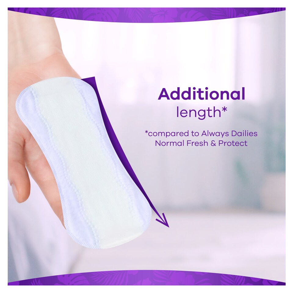 image 1 of Always Dailies Extra Protect Long Plus Panty Liners 24 Pack