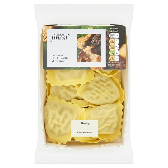 Tesco Finest Porcini & Black Truffle Mezzelune 250G Tesco Groceries