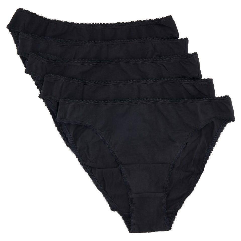 F&F fekete Hi Leg fazonú alsónemű, 5 db/csomag 44  1. kép