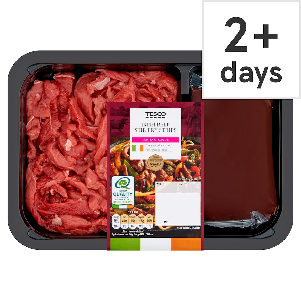 Tesco Irish Beef Stir Fry Strips 500g