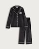 image 4 of Hello Kitty Fleece Printed Revere Pyjama Set in Black