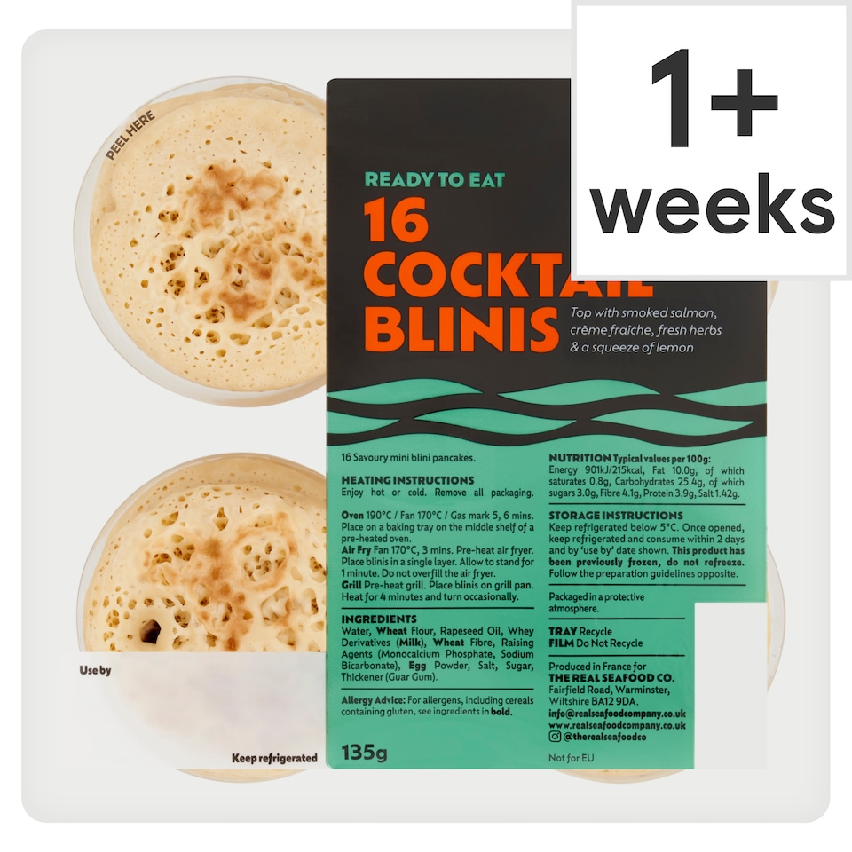 The Real Seafood Co. 16 Cocktail Blinis 135g