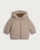 image 1 of F&F Baby Bear Hood Shower Resistant Puffer Jacket in Brown