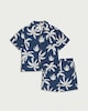 image 4 of F&F Boys 2-Piece Cotton Rich Palm Print Shirt and Shorts Set in Navy