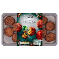 Tesco Finest 8 Mini Lamb Bhajis 240G