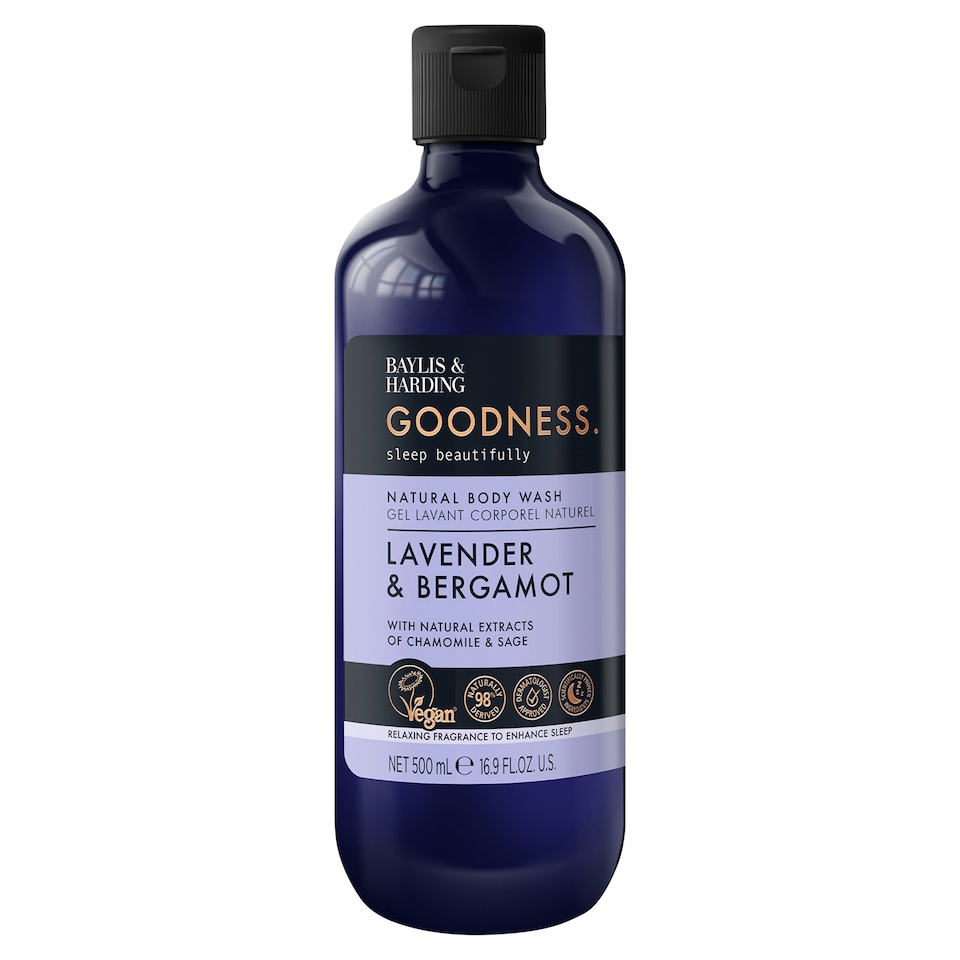 image 1 of Baylis & Harding Goodness Natural Body Wash Lavender & Bergamot 500Ml