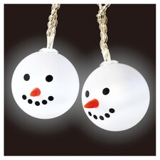 Tesco 15 Battery Snowman Lights