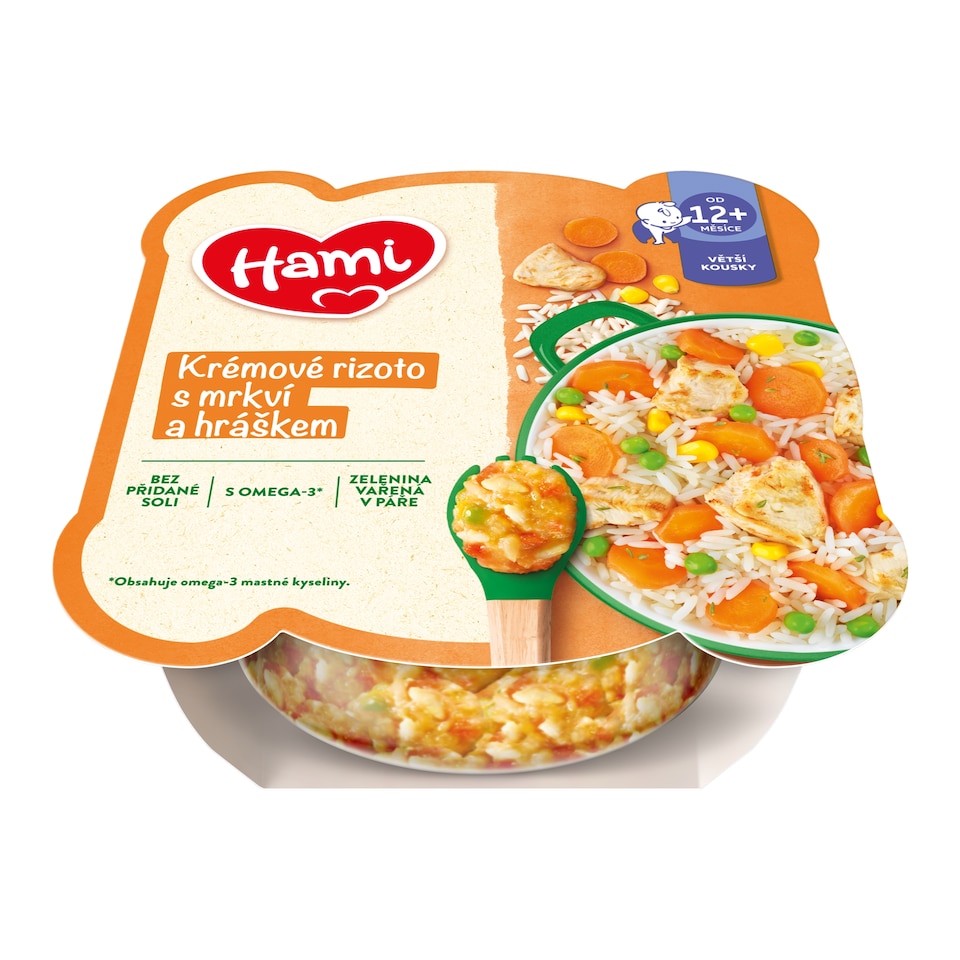 image 1 of HAMI Vegetable Plate Creamy Risotto with Carrots and Peas 230g