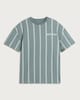 image 4 of F&F Boys Pure Cotton Recreation Striped T-Shirt in Khaki