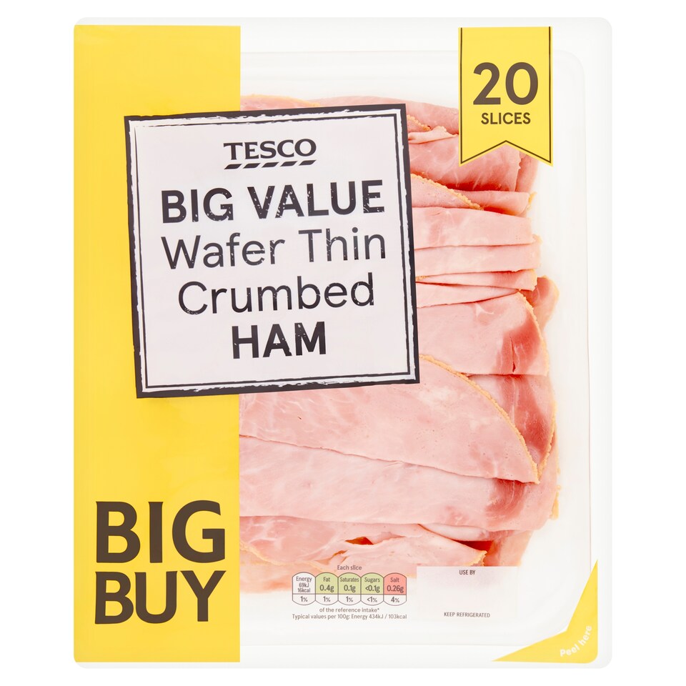 Tesco Big Value Wafer thin Crumbed Ham 320g