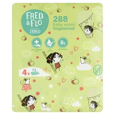 Fred & Flo illatosított, nedves babatörlőkendők 4 x 72 db