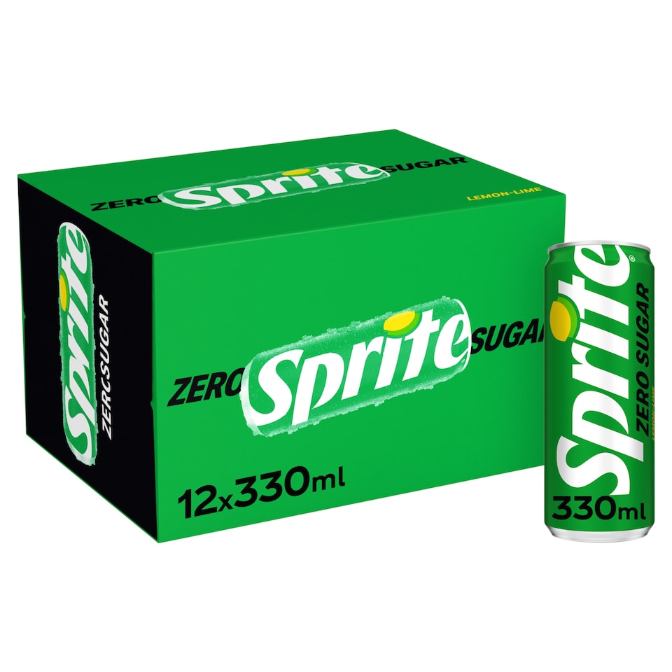 Sprite Zero Sugar Soft Drink 12x330ml