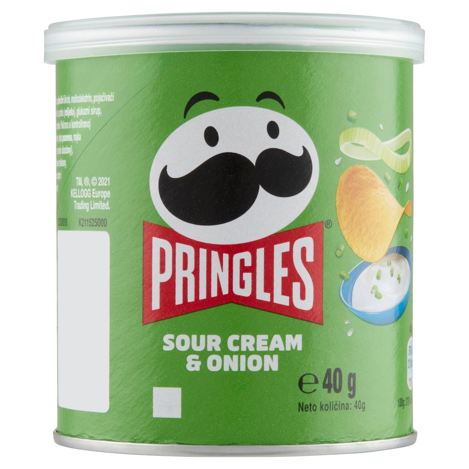 Pringles hagymás-tejfölös ízesítésű sós snack 40 g