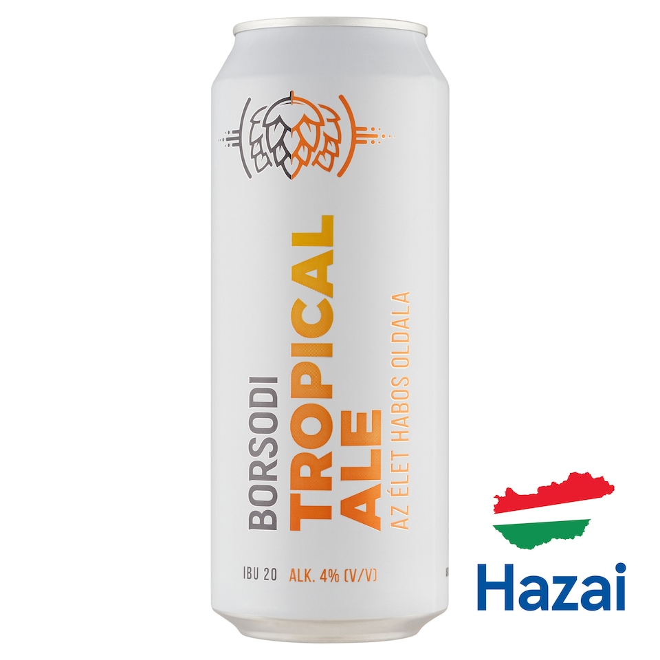 Borsodi Tropical ale szűretlen felsőerjesztésű sörkülönlegesség 4% 0,5 l  1. kép