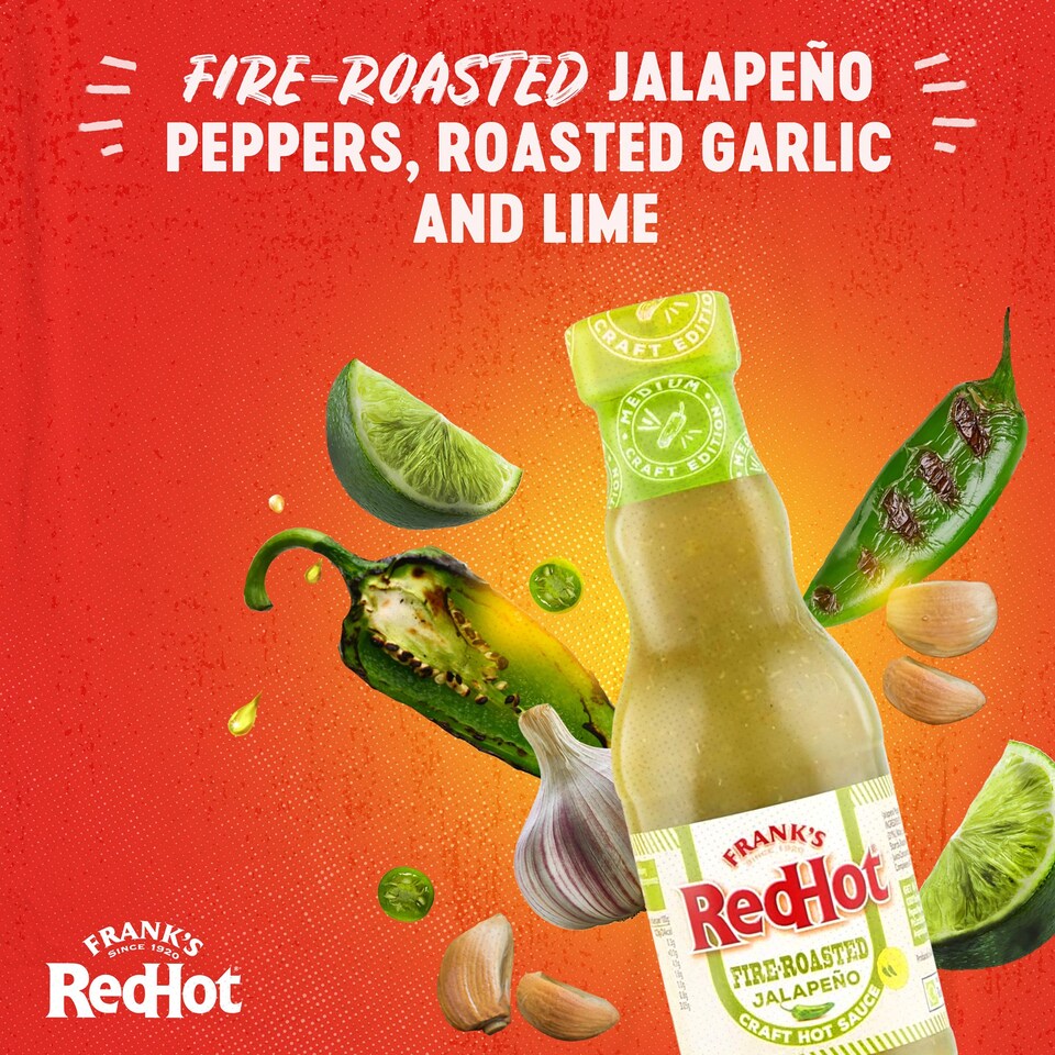 image 1 of Frank's RedHot Fire-Roasted Jalapeño Craft Hot Sauce 135ml