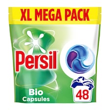 Persil Bio 4 in 1 Laundry Washing Detergent Capsules XL Mega Pack 48 Washes 652g