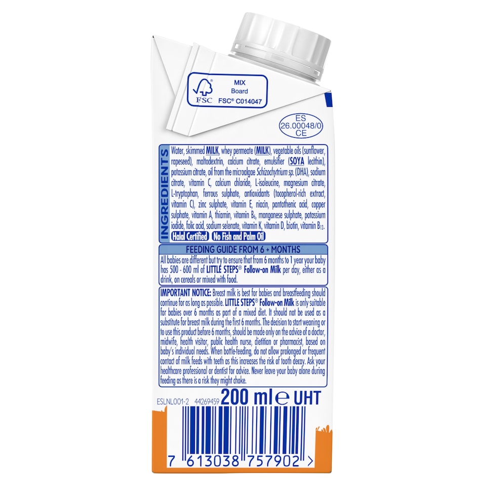 image 1 of SMA Little Steps Follow On Baby Milk Liquid Ready to Feed 200ml