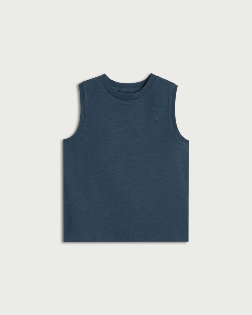 image 1 of F&F Boys Pure Cotton Vest in Navy