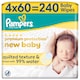 image 1 of Pampers Premium Protection New Baby Wipes 4x 60 Wipes