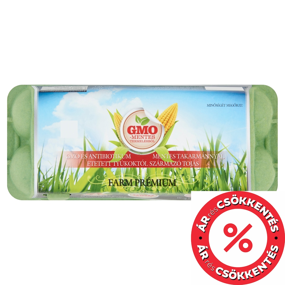 Farm Tojás Farm Prémium GMO Free Farm Eggs M 10 pcs