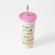 image 3 of Paperchase Rainbow Straw Cup