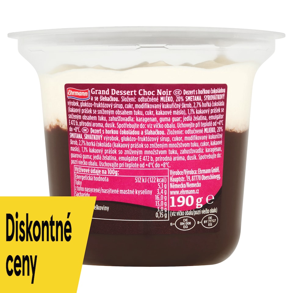 image 1 of Ehrmann Grand Dessert Choc Noir 190 g