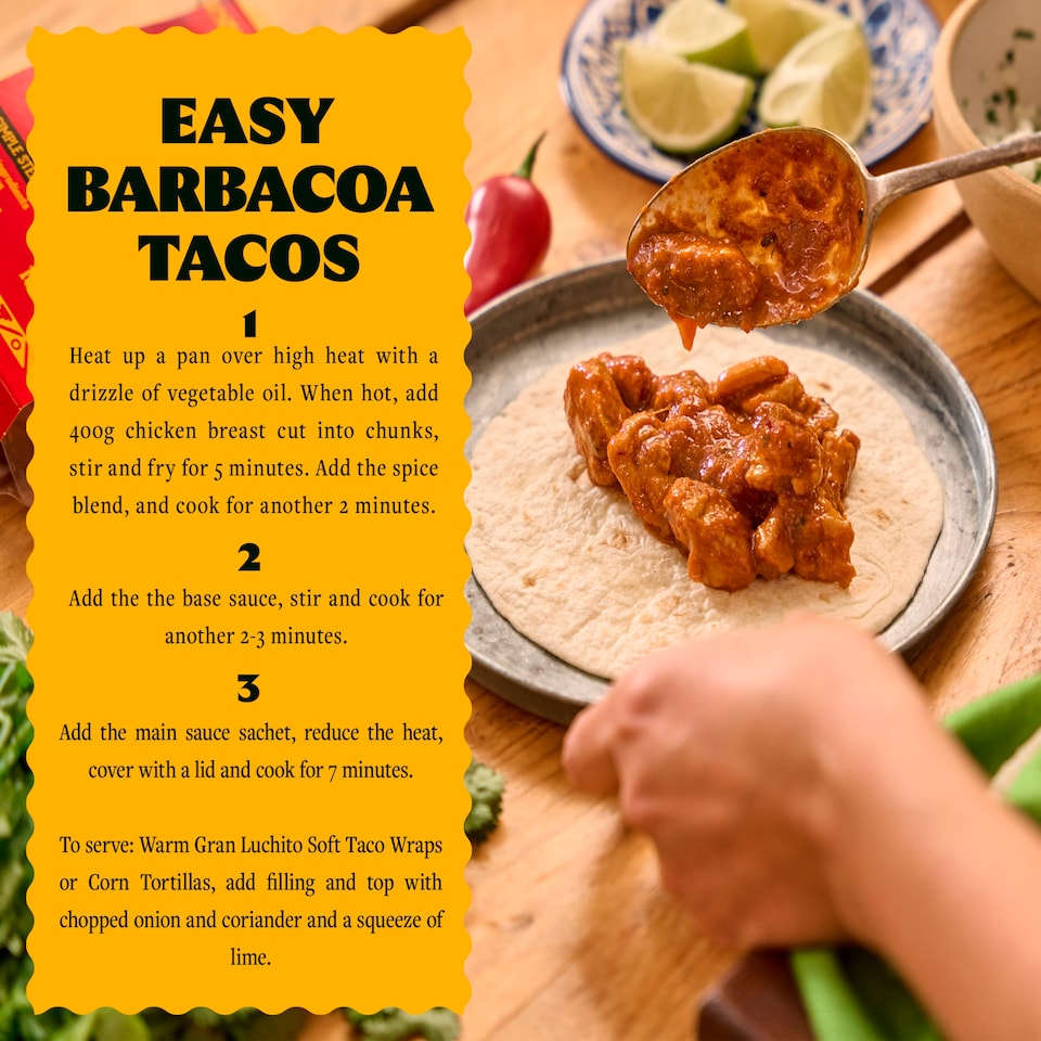 image 1 of Gran Luchito Smoky Chipotle Barbacoa Taco Recipe Kit 300g