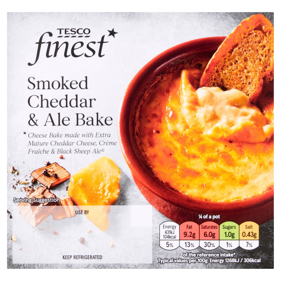 Tesco Finest Smoked Cheddar Ale Bake 150g