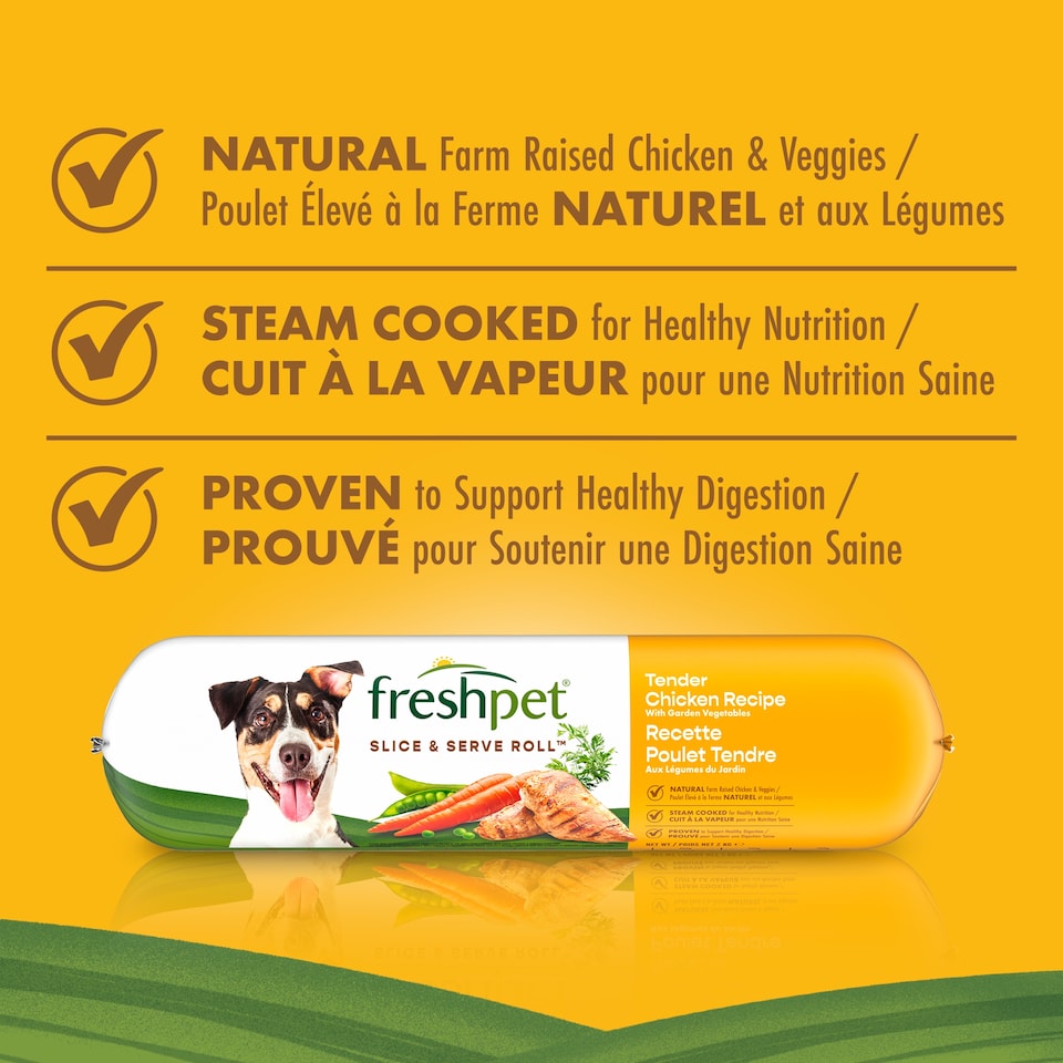image 1 of Freshpet Tender Chicken Recipe with Peas & Carrots Roll Dog Food 2kg