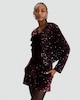image 2 of F&F  Sequin Embellished Shorts in Burgundy