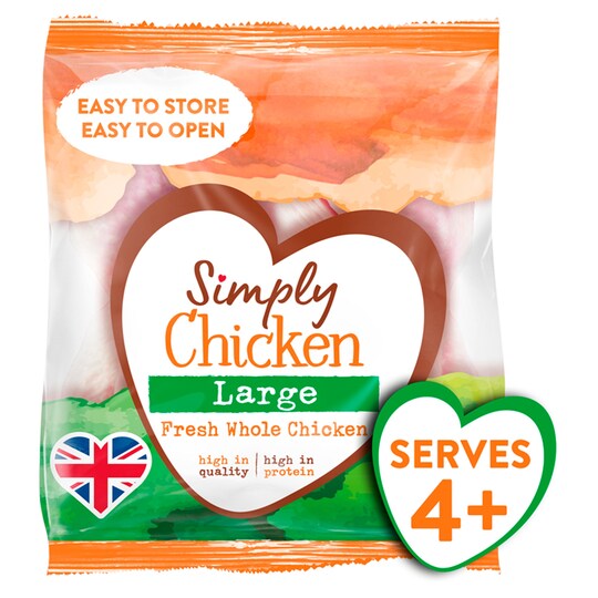 Simply Chicken British Large Whole Chicken 1.5Kg1.9Kg Tesco Groceries