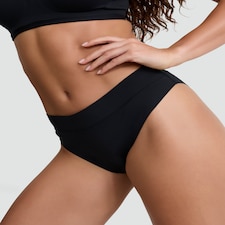 F&F Seamless High Leg Bonded Knickers in Black